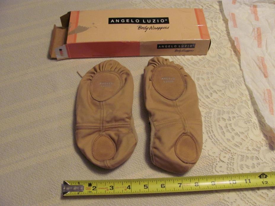 Angelo Luzio Body Wrappers Dance Shoes WENDY Size 6.5 Medium Womens Girls Beige