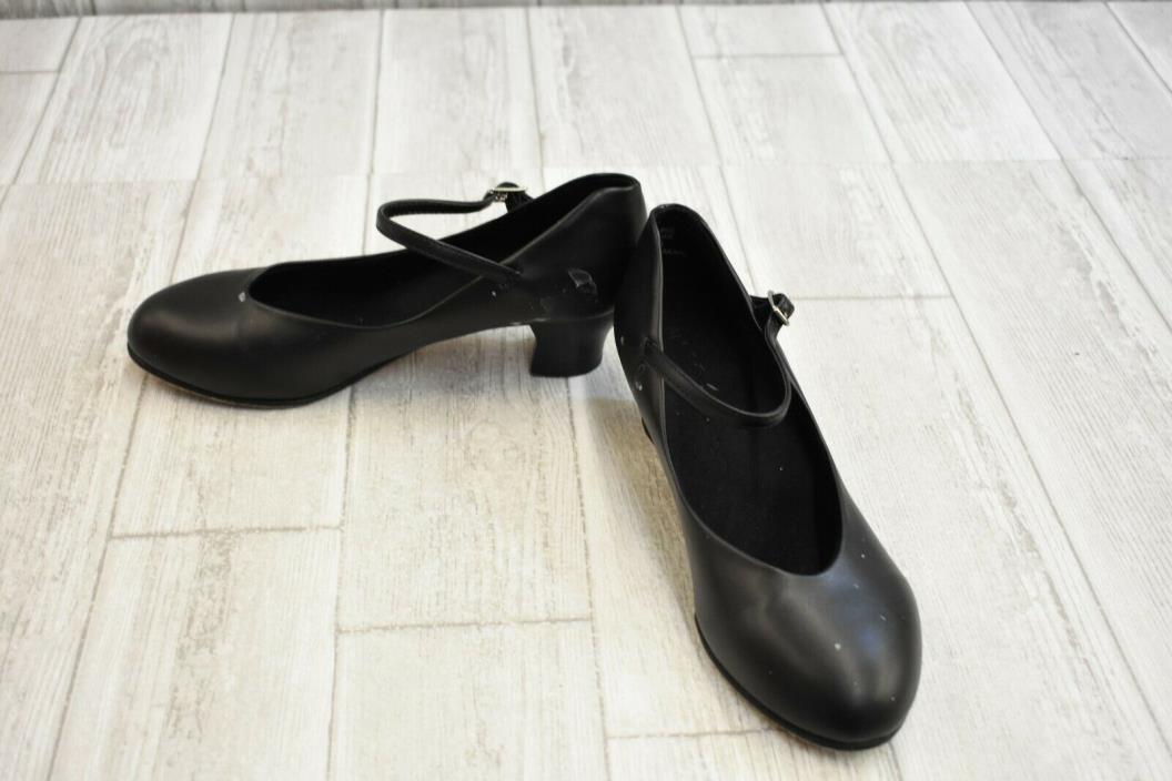**Capezio 550 Jr. Footlight Tap Shoes - Women's Size 8 W - Black