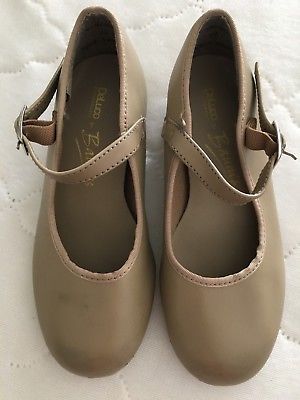 DeLuco Performance by Baum's Girls Size 10 1/2 Tan Tap Shoes