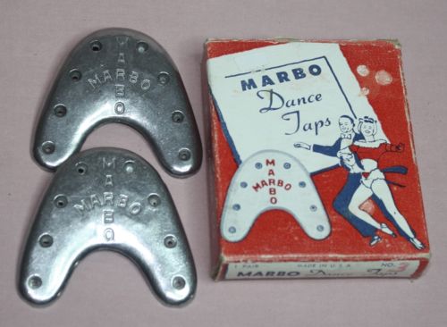 VINTAGE  MARBO  DANCE TAPS # 3  B. L. MARDER CO. U.S.A.    UNUSED 1 PAIR