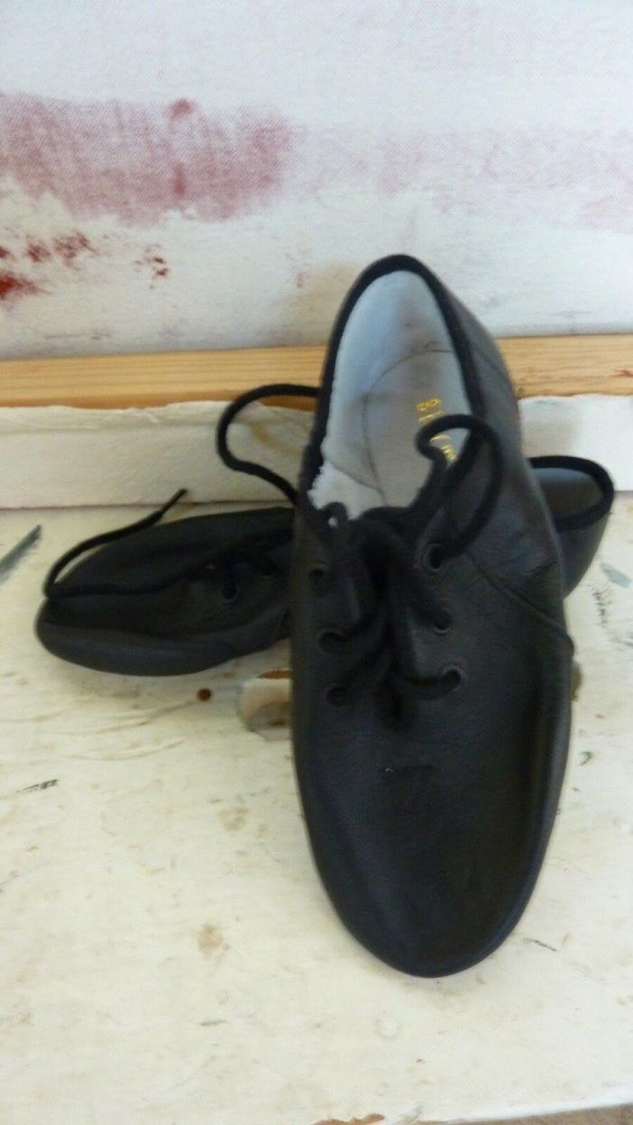 Bloch  Split Sole Black Leather Jazz Shoes         Little Girls Sz. 10.5   NWOB
