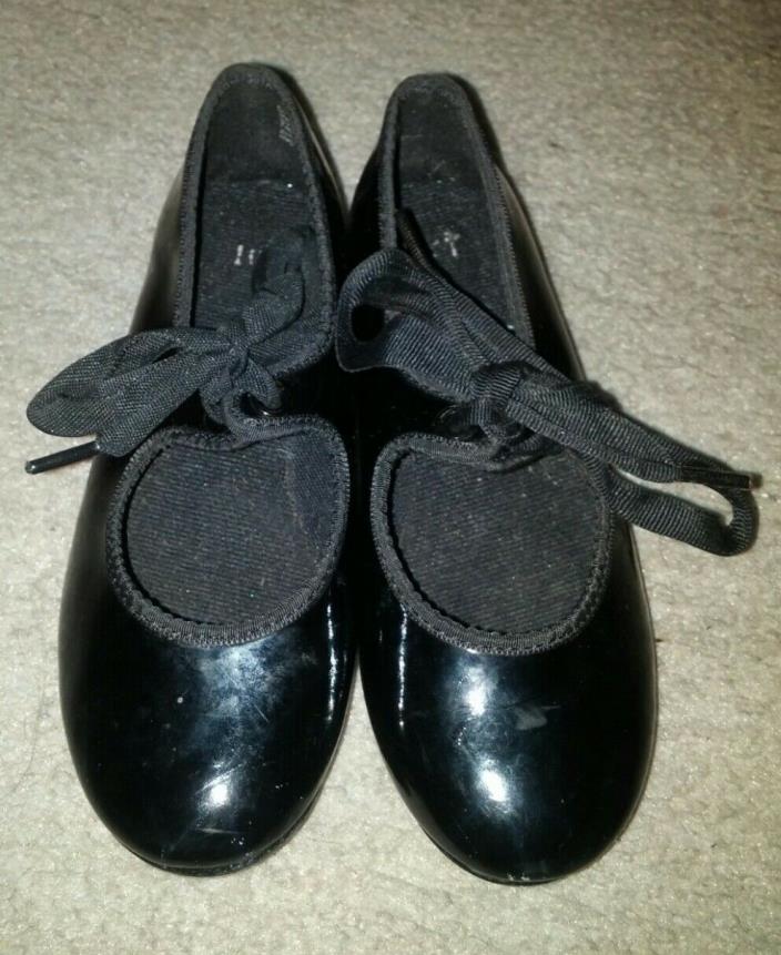 ABT Spotlights Black Patent Tap Shoes Girls Size 10