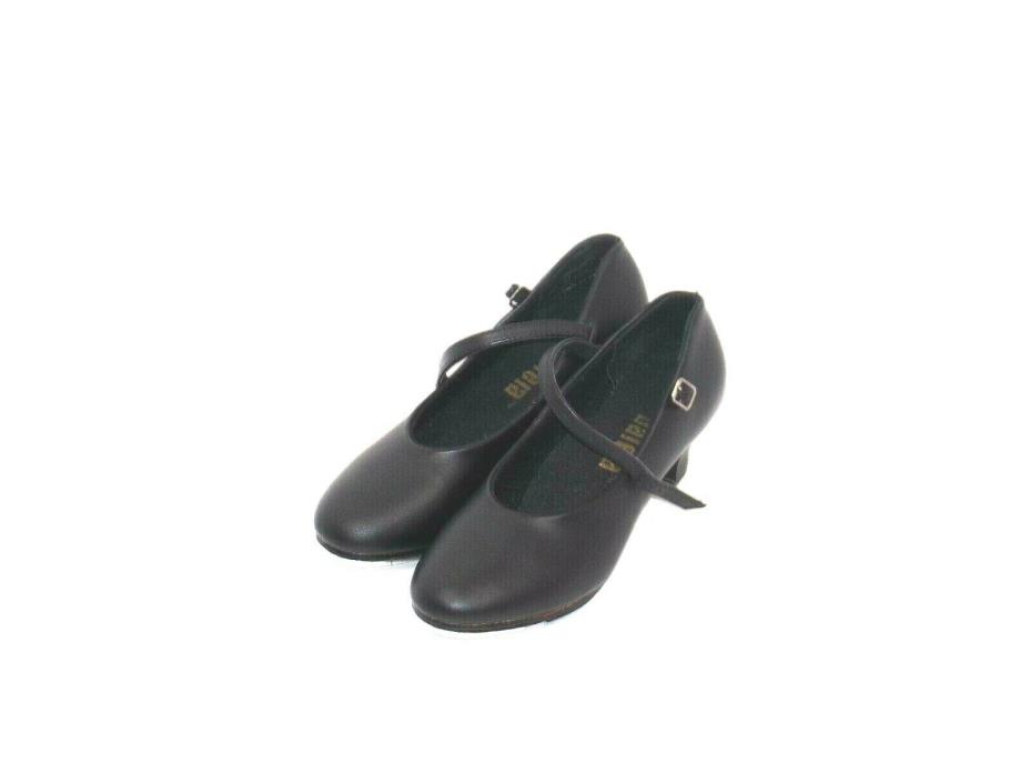Balera  Black Leather Tap Shoes Sz 5A m EUC