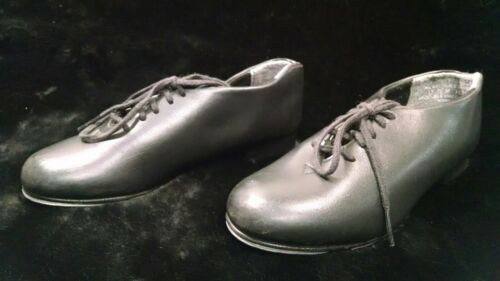 Capezio Tap Shoes Youth Size 13.5 Black Leather Tele Tone jr Lace Up  63356