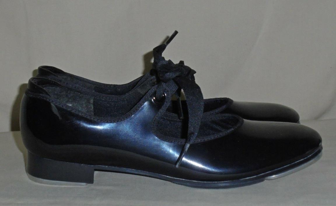 Women's Black THEATRICALS Tap Shoes Size 6.5 W GREAT Condition