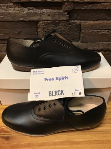 Women's 7.5 M Free Spirit Split Sole Clogging Shoes, Black, (No Taps)