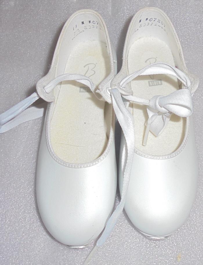 Girls White Block Tap Shoes Size 11 In Great Condition ????