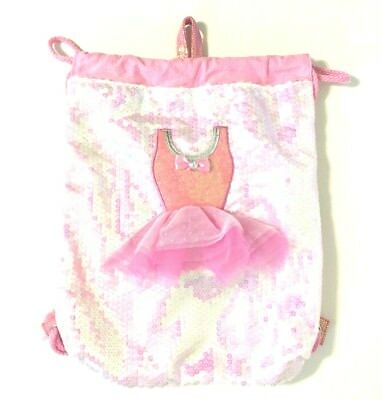 Ballerina Pink Sequin drawstring bag   Zippidy Kids