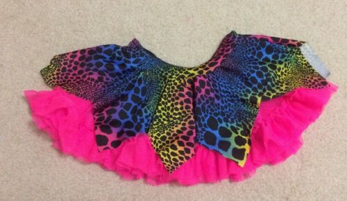 WEISSMAN GIRLS PINK/MULTI COLORED DANCE SKIRT SIZE MEDIUM CHILD VGC!