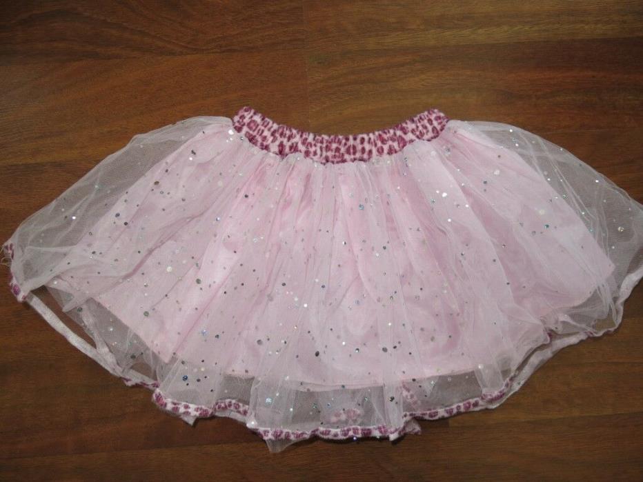 Girls Size S Popatu Pink Tulle Sparkle Tutu Skirt