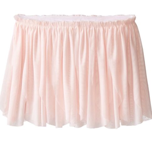 Danskin Little Girls' Shimmery Mesh Petal Skirt, Size 6X-10, Petal Pink