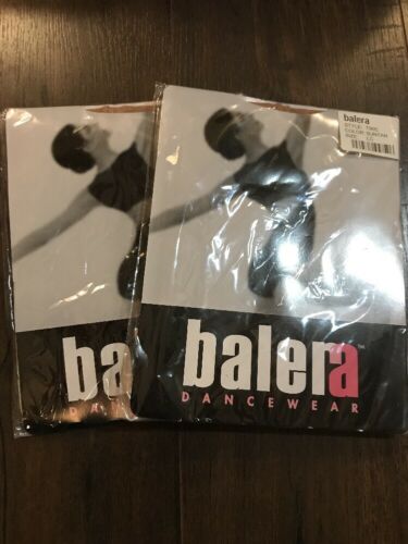 2 Pair Balera Dancewear Tights Large Child LC T90C Dance Convertible Suntan