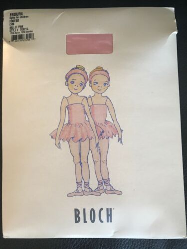 BLOCH Girls Ballet Pink Footed Tights T0921G Size Child Medium Free Shipping