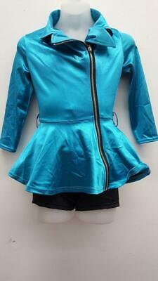 Dance Costume Large Child Turquoise Jacket Only Jazz TapSolo Competition Pageant