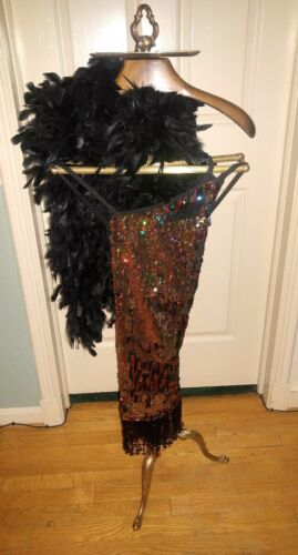Curtain Call Girls Sequin Flapper Dance-Halloween Costume Sz. M/L