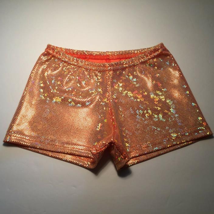 75% OFF Orange Booty Shorts~Ch Small~dance~gym~kid~cheer~cosplay~rave~girls