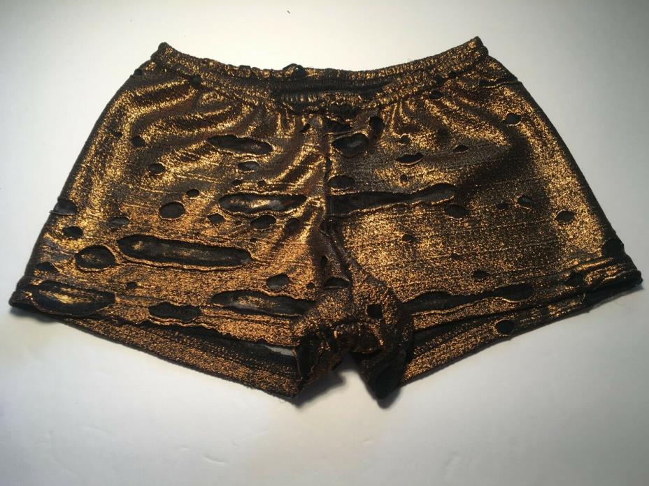 75% OFF, Copper Booty Shorts,Child large~dance~gym~kids~cheer~cosplay~rave~girls