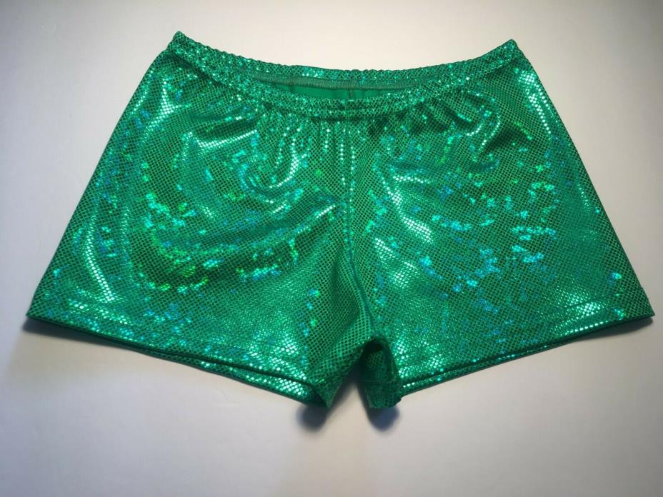 75% OFF Green Booty Shorts~ChMed~dance~gym~kids~cheer~cosplay~rave~girls~team