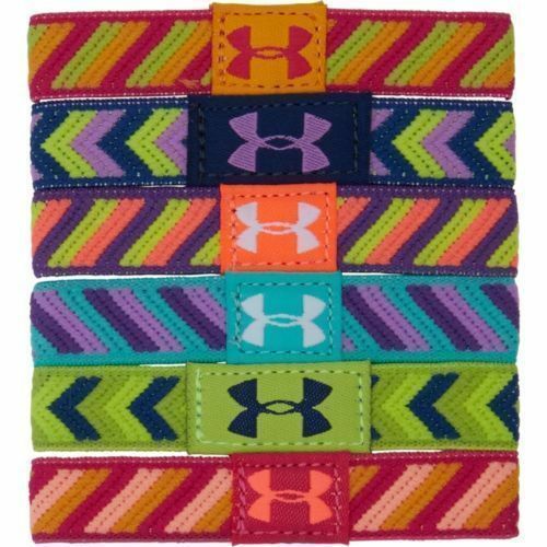 Under Armour Girl's 6 Pack UA Patterncraze Performance Wristbands - NWT