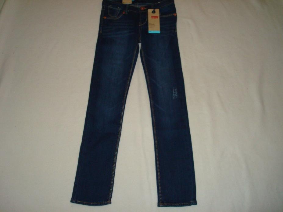 Girl  Levis   Skinny Leg, Medium Wash, Stretch Jeans 7 R  NWT