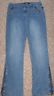 Squeeze Stretch Zippered Legs Factory Faded Boot Cut Jeans Girls size 16 @cLOSeT