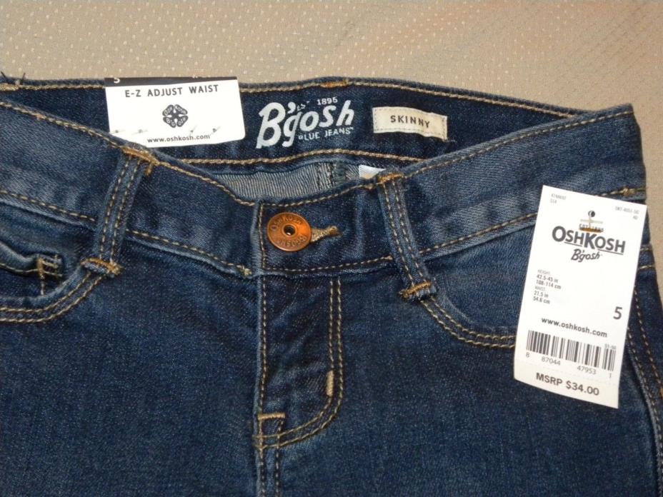 NWT Kids Oshkosh Jeans, size 5 Skinny E-Z Adjust Waist
