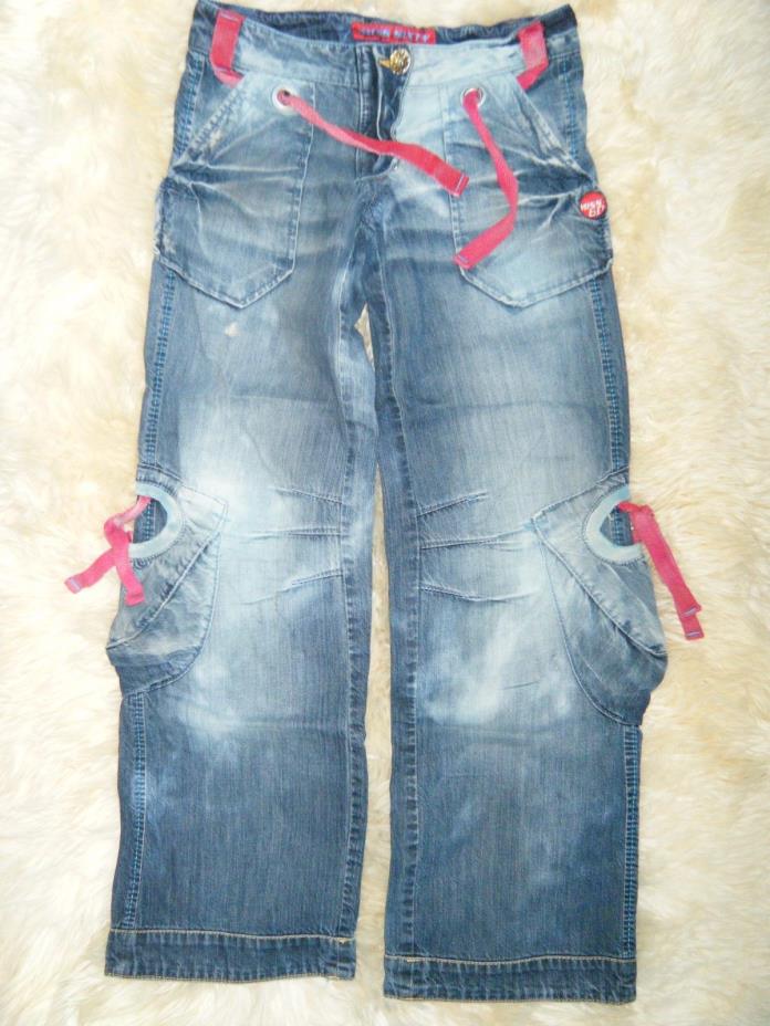 MISS SIXTY Italy Viju distressed jeans sz 10-12 EUC