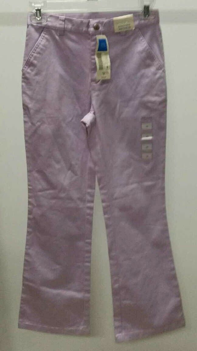 NWT Covington Girls' Purple Solid Bootcut Adjustable Waistband Jeans Size: 10