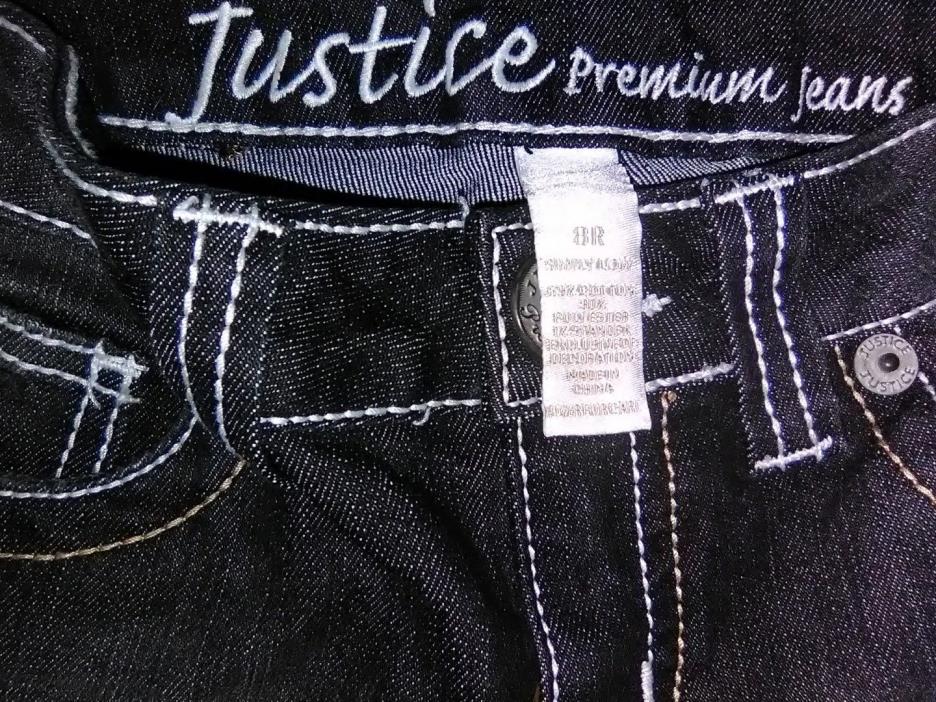 Justice girls jeans denim size 8 regular NICE youth GENTLY WORN