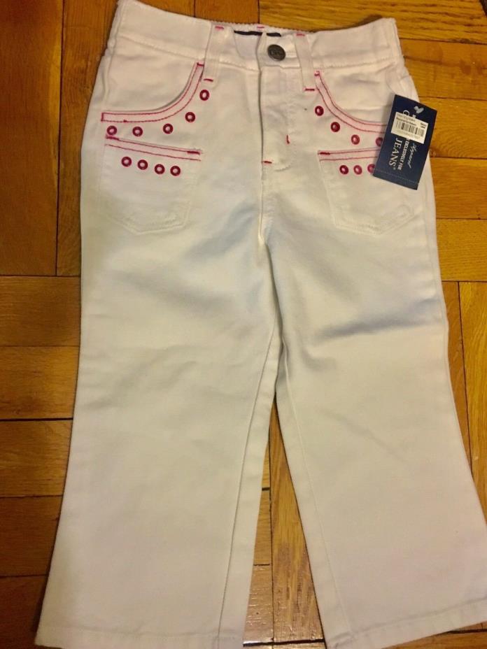 New NWT Little Girls Guess White Jeans Size 6