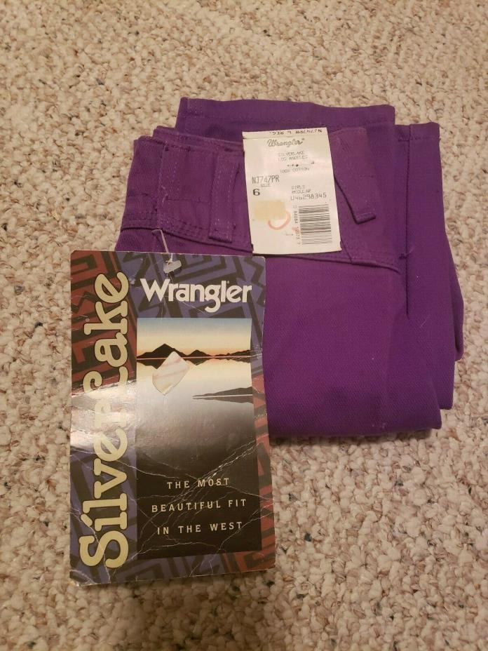 Wrangler Girls Silverlake Vintage 80s Jeans Size 6 Regular Purple NWT