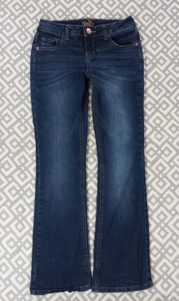 Girls Justice Simply Low Stone Wash Bootcut Blue Jeans Denim Pants Youth Size 10