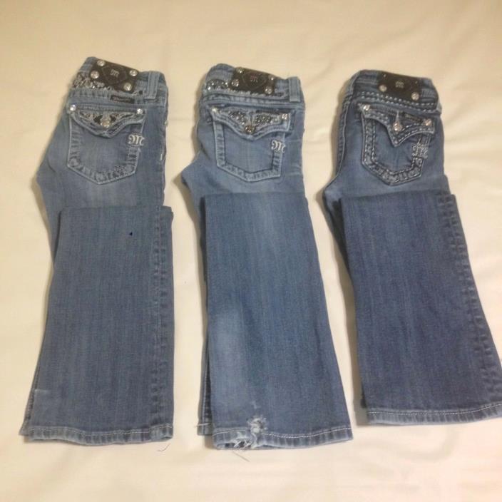 Miss Me Jeans Girls Size 12 Lot of 3 Styles jk5002b61 jk6023b and jk5014b61 Boot