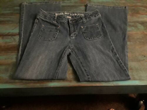 Mossimo Supply Co blue jeans Flare GIRLS Size 12 26 inseam 99% Cotton V GOOD