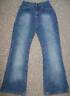 Lee Flare Leg Blue Denim Factory Faded Jeans Girls Size 14 @ cLOSeT