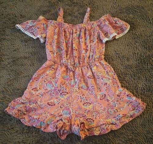 Speechless*Girl's Pink Paisley Print Rayon Romper*Size 12*GUC