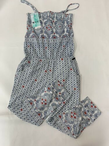 New Roxy Girl Strappy Romper Garden Gate Floral  Size 8 Small