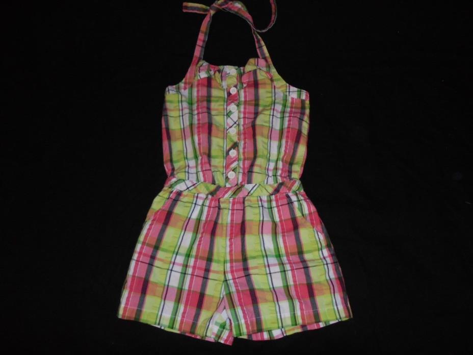 GYMBOREE~PALM BEACH PARADISE Plaid Halter Shorts Jumpsuit/Outfit~Sz 8