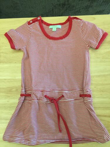 Baby Girl Lucy Sykes New York. Red White Dress Top Size 6 Cotton