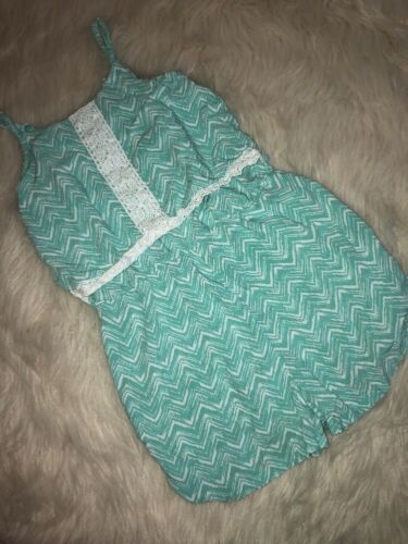 Simply Styled By Sears Girls Chevron Lace Shorts Romper 10 12 M B7