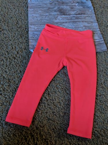 Under Armour Girls Baby Toddler Yoga Stretchy Pants Neon Pink/ Red Size 18m