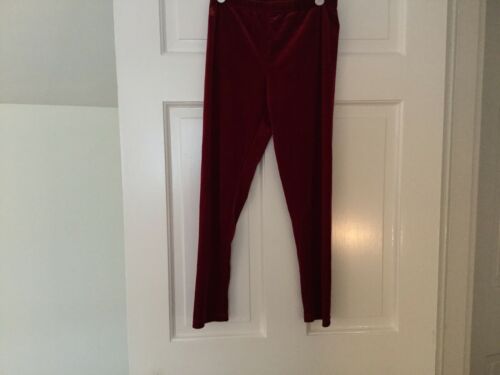 Girls Ralph Lauren Velvet Leggings, Red, Size 12-14