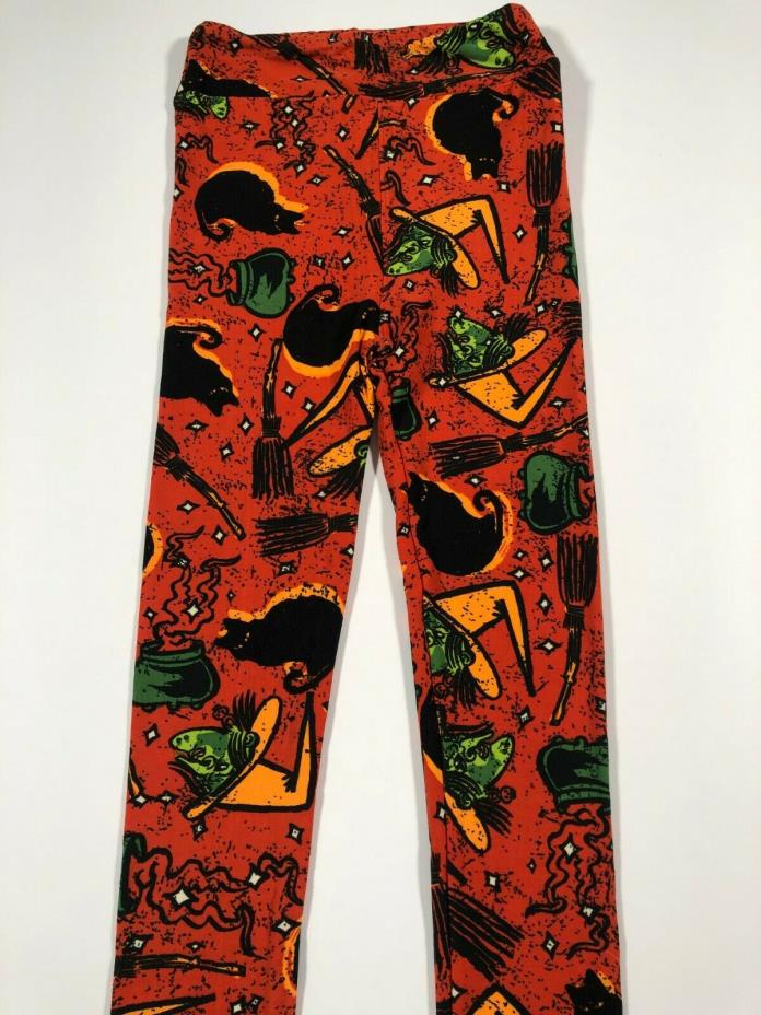 LuLaRoe Kids L/XL Leggings Halloween Witches Cats Brooms NWOT