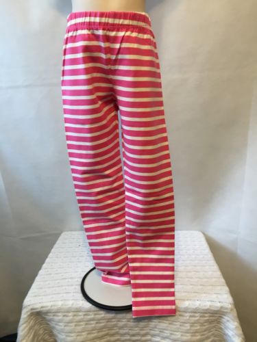 New/Tags Small (5-6) Gymboree Girl's Pink And White Striped Leggings