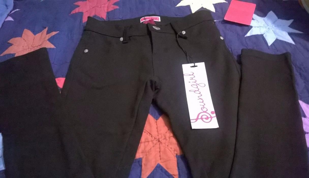 GIRLS SOUND GIRL BLACK STRETCH JEANS/LEGGINGS SIZE SMALL NEW WITH TAGS PANTS