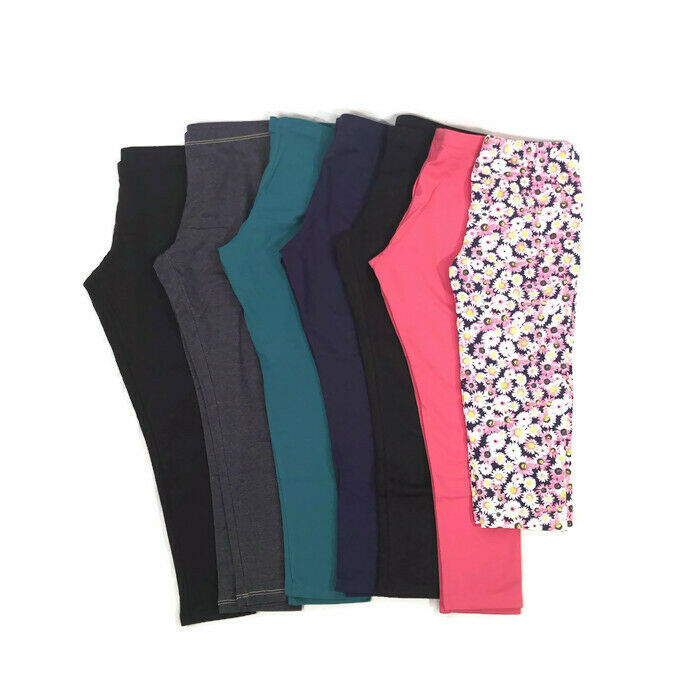 Lot of 7 girls leggings Faded Glory.  New without the tags.  Size 7-8.