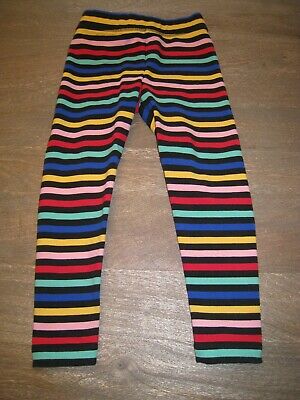 EUC Hanna Andersson THICK Colorful Stripes & Black Leggings. Sz 110, 5T