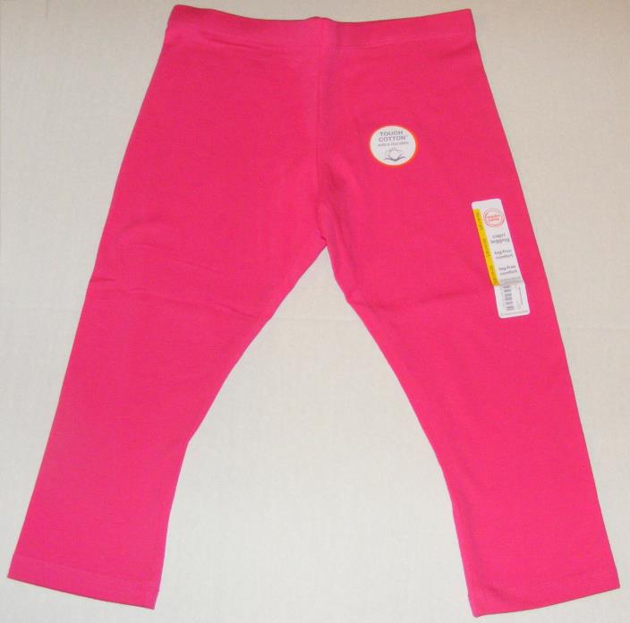Girl's Capri Leggings Durable Tough Cotton Pink Size L / 10-12