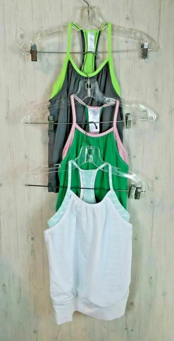 Ivivva Double Dutch Tanks Lot Of 3 Size 8 White Gray Green Pink