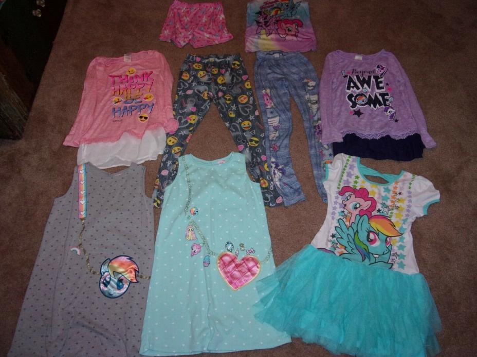 Girl My Little Pony Clothing Sets Lot of 9 SiZe 10/12 and XL VGC!!!